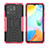 Custodia Silicone e Plastica Opaca Cover con Supporto JX2 per Xiaomi Redmi 10 India