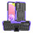 Custodia Silicone e Plastica Opaca Cover con Supporto JX3 per Samsung Galaxy A02s Viola