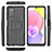 Custodia Silicone e Plastica Opaca Cover con Supporto JX5 per Samsung Galaxy A02s Nero