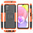 Custodia Silicone e Plastica Opaca Cover con Supporto JX5 per Samsung Galaxy F02S SM-E025F Arancione