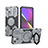 Custodia Silicone e Plastica Opaca Cover con Supporto K02C per Apple iPhone 14 Grigio