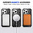 Custodia Silicone e Plastica Opaca Cover con Supporto K02C per Apple iPhone 14 Pro