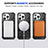 Custodia Silicone e Plastica Opaca Cover con Supporto K02C per Apple iPhone 14 Pro Max