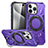 Custodia Silicone e Plastica Opaca Cover con Supporto K02C per Apple iPhone 14 Pro Max Viola