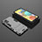 Custodia Silicone e Plastica Opaca Cover con Supporto KC1 per Samsung Galaxy M40S Grigio