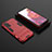 Custodia Silicone e Plastica Opaca Cover con Supporto KC1 per Samsung Galaxy S20 Lite 5G Rosso