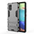 Custodia Silicone e Plastica Opaca Cover con Supporto KC2 per Samsung Galaxy A71 4G A715