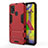 Custodia Silicone e Plastica Opaca Cover con Supporto KC2 per Samsung Galaxy M31 Prime Edition Rosso