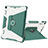 Custodia Silicone e Plastica Opaca Cover con Supporto L04 per Apple New iPad 9.7 (2017) Verde