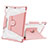 Custodia Silicone e Plastica Opaca Cover con Supporto L05 per Apple iPad 10.2 (2021) Rosa