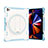 Custodia Silicone e Plastica Opaca Cover con Supporto L09 per Apple iPad Pro 12.9 (2020) Blu