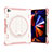 Custodia Silicone e Plastica Opaca Cover con Supporto L09 per Apple iPad Pro 12.9 (2021) Oro Rosa