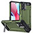 Custodia Silicone e Plastica Opaca Cover con Supporto MQ1 per Motorola Moto G 5G (2023) Verde