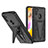 Custodia Silicone e Plastica Opaca Cover con Supporto MQ1 per Samsung Galaxy A11 Nero