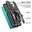 Custodia Silicone e Plastica Opaca Cover con Supporto MQ1 per Xiaomi Redmi Note 9S