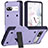 Custodia Silicone e Plastica Opaca Cover con Supporto MQ2 per Google Pixel 7 5G Viola