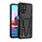 Custodia Silicone e Plastica Opaca Cover con Supporto MQ2 per Xiaomi Redmi Note 11 SE India 4G Nero