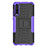 Custodia Silicone e Plastica Opaca Cover con Supporto P02 per Huawei P20 Pro Viola