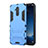 Custodia Silicone e Plastica Opaca Cover con Supporto per Huawei Mate 20 Lite Blu