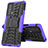 Custodia Silicone e Plastica Opaca Cover con Supporto per Motorola Moto Edge 20 5G Viola