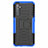 Custodia Silicone e Plastica Opaca Cover con Supporto per Realme 6s Blu