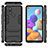 Custodia Silicone e Plastica Opaca Cover con Supporto per Samsung Galaxy A21s