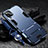 Custodia Silicone e Plastica Opaca Cover con Supporto per Samsung Galaxy A22 4G Blu
