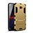 Custodia Silicone e Plastica Opaca Cover con Supporto per Samsung Galaxy A9 (2016) A9000 Oro