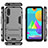 Custodia Silicone e Plastica Opaca Cover con Supporto per Samsung Galaxy M01