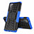 Custodia Silicone e Plastica Opaca Cover con Supporto per Samsung Galaxy S20 FE 2022 5G Blu