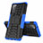 Custodia Silicone e Plastica Opaca Cover con Supporto per Samsung Galaxy S20 FE 4G Blu