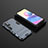 Custodia Silicone e Plastica Opaca Cover con Supporto per Xiaomi Redmi Note 10T 5G Blu