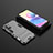 Custodia Silicone e Plastica Opaca Cover con Supporto per Xiaomi Redmi Note 10T 5G Grigio