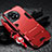 Custodia Silicone e Plastica Opaca Cover con Supporto R01 per OnePlus 11R 5G Rosso