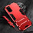 Custodia Silicone e Plastica Opaca Cover con Supporto R01 per Samsung Galaxy S20 Plus 5G Rosso