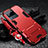 Custodia Silicone e Plastica Opaca Cover con Supporto R01 per Vivo iQOO Neo6 5G Rosso