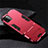 Custodia Silicone e Plastica Opaca Cover con Supporto R02 per Apple iPhone 11 Pro Rosso