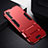 Custodia Silicone e Plastica Opaca Cover con Supporto R02 per Samsung Galaxy Note 10 5G Rosso