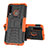 Custodia Silicone e Plastica Opaca Cover con Supporto R03 per Huawei Honor 20 Lite Arancione