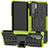 Custodia Silicone e Plastica Opaca Cover con Supporto R03 per Huawei P30 Pro New Edition Verde