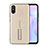 Custodia Silicone e Plastica Opaca Cover con Supporto R05 per Xiaomi Redmi 9A Oro