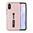 Custodia Silicone e Plastica Opaca Cover con Supporto R05 per Xiaomi Redmi 9A Oro Rosa