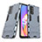 Custodia Silicone e Plastica Opaca Cover con Supporto T01 per OnePlus Nord N200 5G Blu
