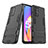 Custodia Silicone e Plastica Opaca Cover con Supporto T01 per OnePlus Nord N200 5G Nero