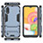 Custodia Silicone e Plastica Opaca Cover con Supporto T01 per Samsung Galaxy A01 SM-A015