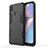 Custodia Silicone e Plastica Opaca Cover con Supporto T01 per Samsung Galaxy A10s Nero