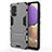 Custodia Silicone e Plastica Opaca Cover con Supporto T01 per Samsung Galaxy A32 5G