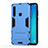 Custodia Silicone e Plastica Opaca Cover con Supporto T01 per Samsung Galaxy A9 (2018) A920 Cielo Blu