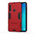 Custodia Silicone e Plastica Opaca Cover con Supporto T01 per Samsung Galaxy A9 (2018) A920 Rosso