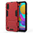 Custodia Silicone e Plastica Opaca Cover con Supporto T01 per Samsung Galaxy M01